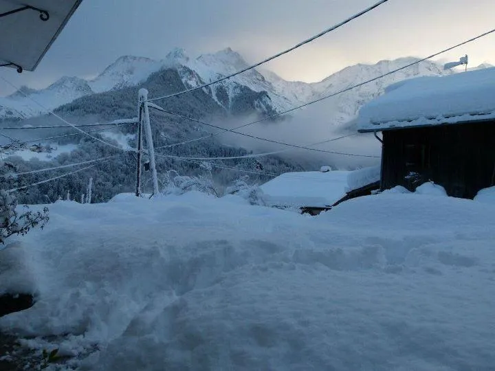 The terrace after the snowfall 