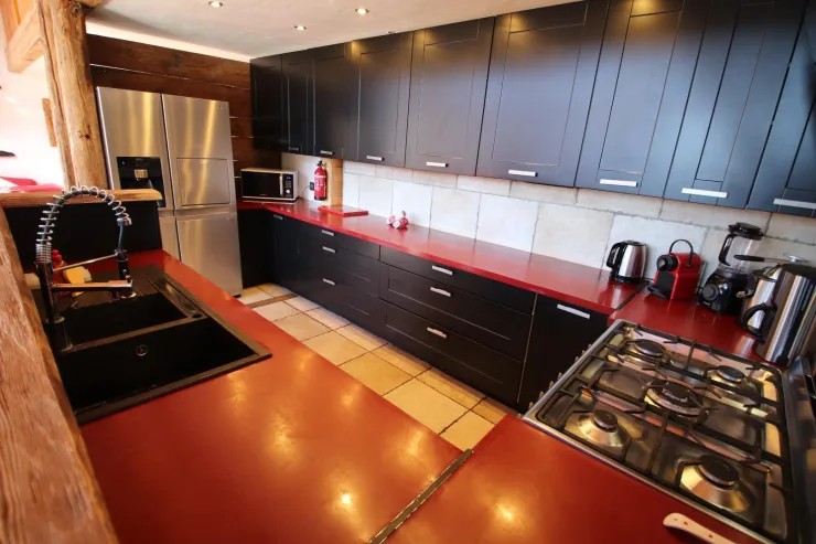 The kitchen is perfectly equipped for 22 people.