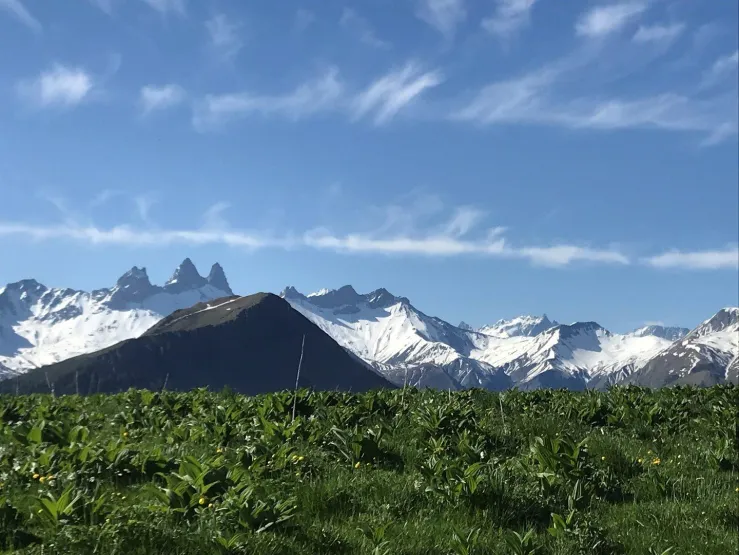 vue sur les Aiguilles D'Arves 