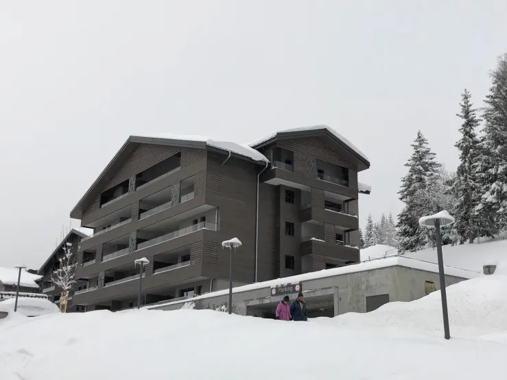 Vue du chalet de la rue