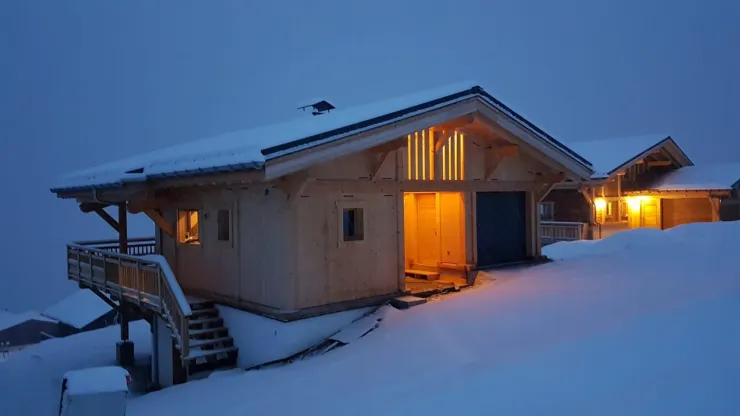 l'entrée du chalet