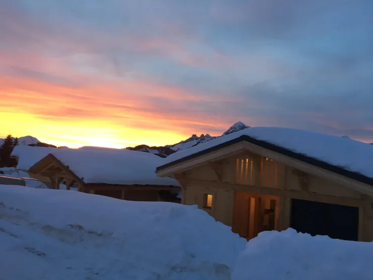 un coucher de soleil