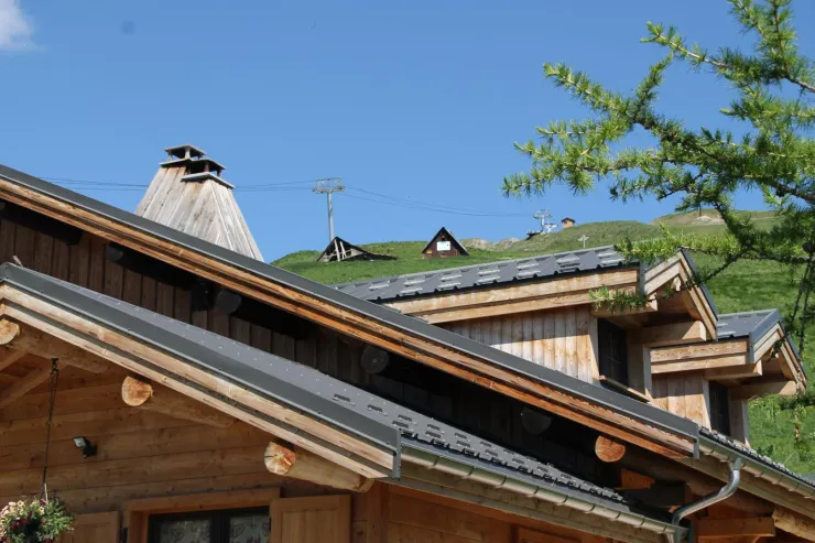 Vue sur nos chalets d'alpage