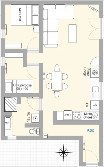 Plan ground floor Chalet Mountain Lodge