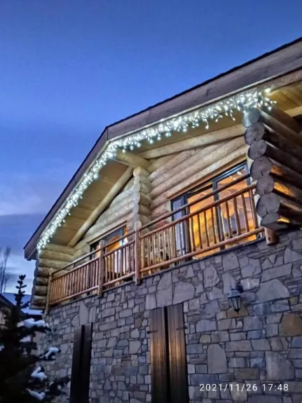 le chalet illuminé a Noel