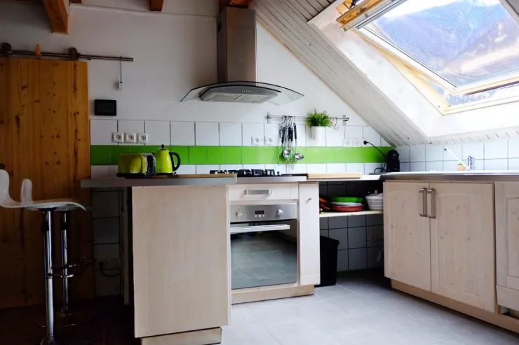 Cuisine ouverte sur le salon