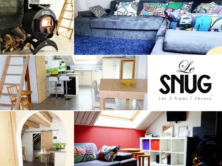 LES 2 ALPES / VENOSC : Le Snug avec Jaccuzi, Sauna, hammam en hiver et piscine en été (espaces en commun)