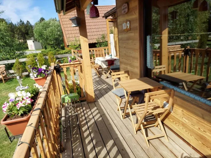 Vue sur la double terrace 