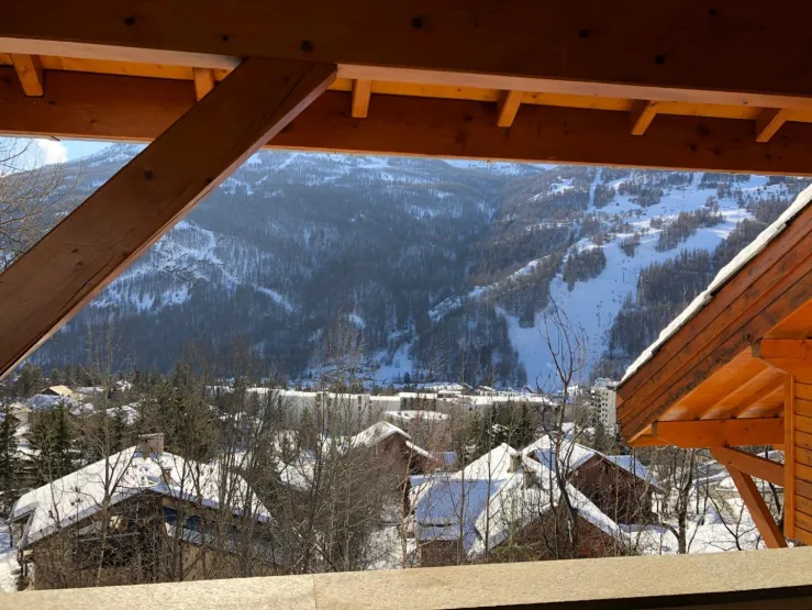 View on ski slopes